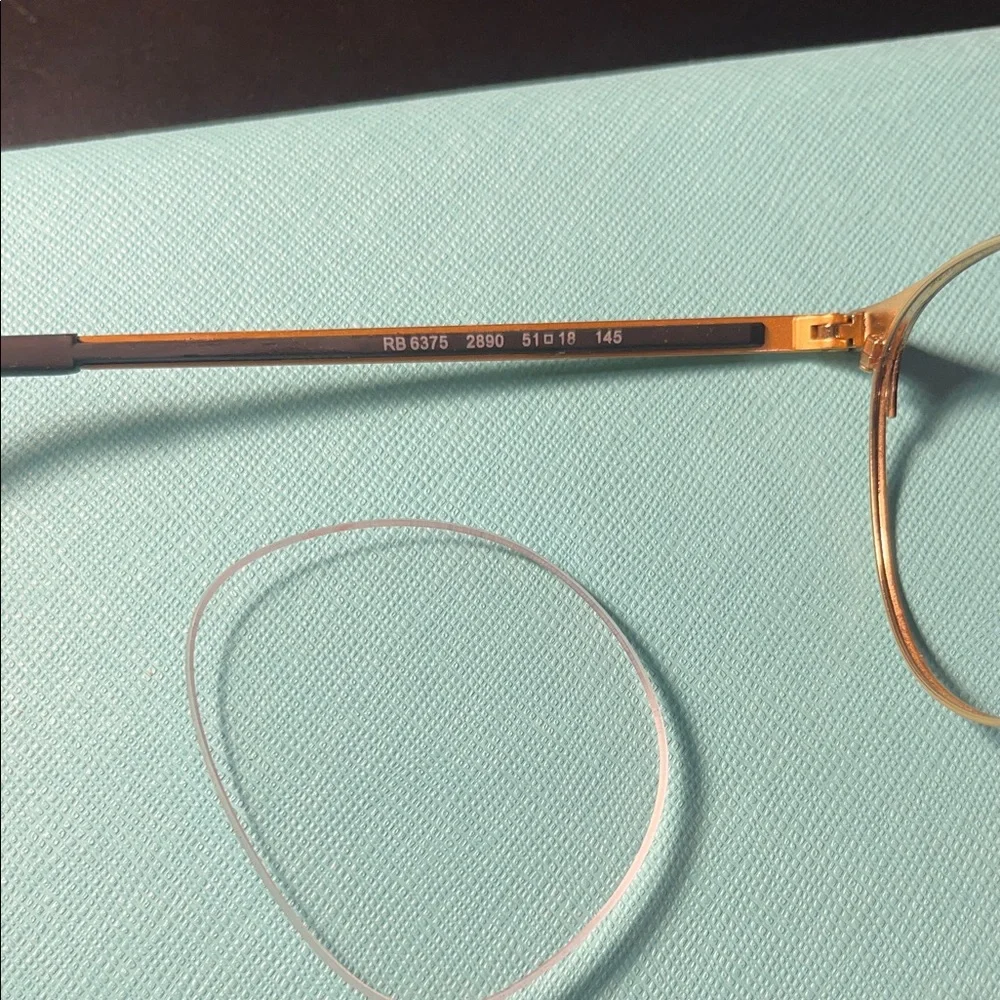 Ray-Ban youth Black and Gold Round Glasses